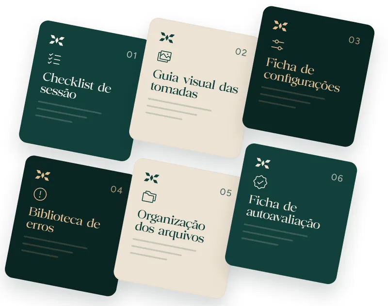Os seis materiais de apoio do curso